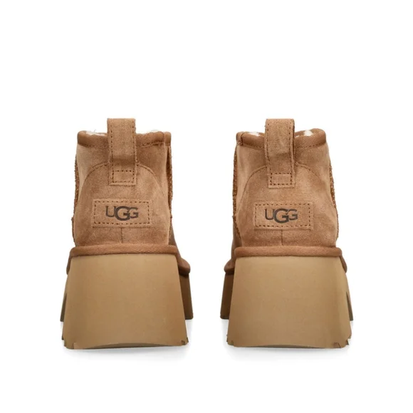🆕️ UGG The Classic Ultra Mini New Heights Boot Size 8 Chesnut - Picture 8 of 16